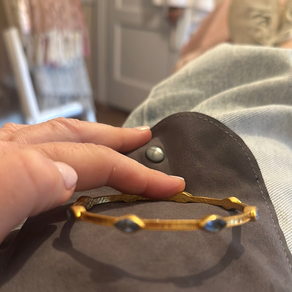 Julie Vos Gold and Blue Bracelet Elegant Design